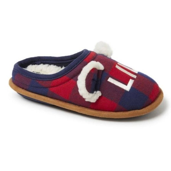 5/$20 NEW Kids 13-1 Dearfoams Plaid LIL BEAR Slippers - Picture 4 of 10